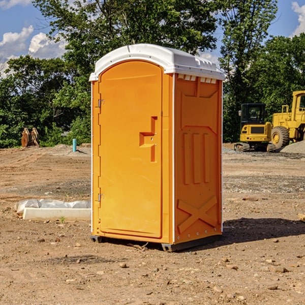 how often are the porta potties cleaned and serviced during a rental period in Brandeis